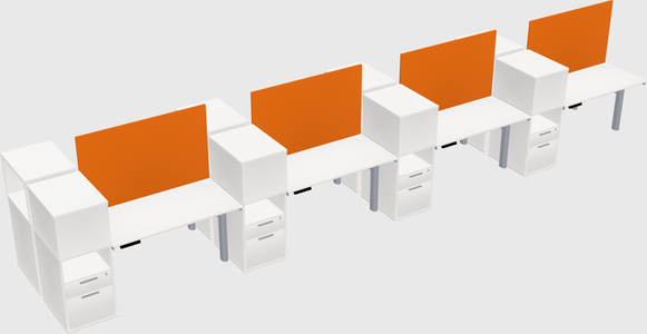 Shared electric desk + cabinet