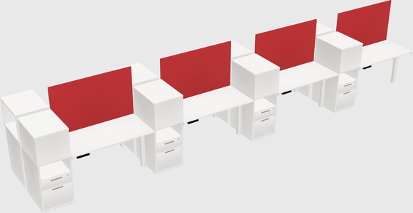 Shared electric desk + cabinet