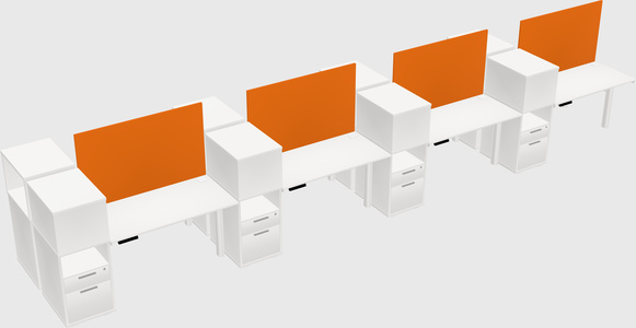 Shared electric desk + cabinet