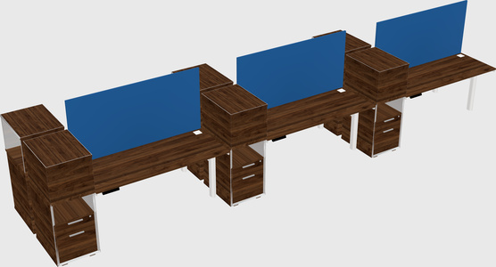 Shared electric desk + cabinet