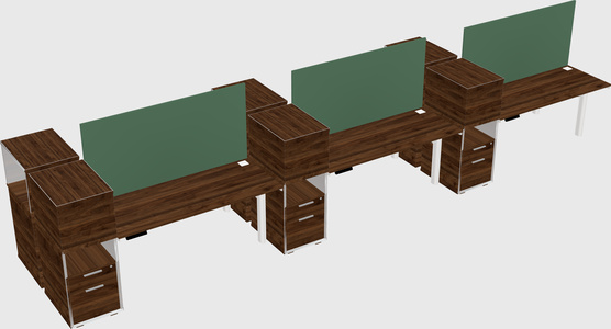 Shared electric desk + cabinet