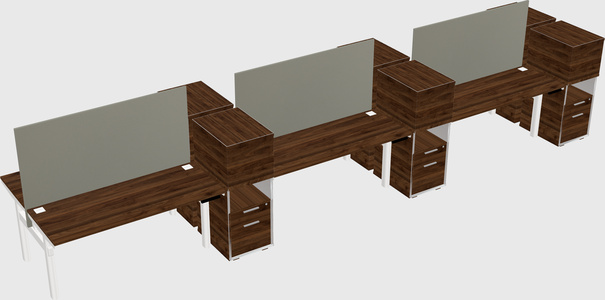 Shared electric desk + cabinet