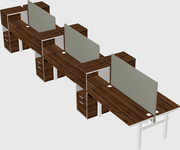 Shared electric desk + cabinet