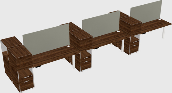 Shared electric desk + cabinet