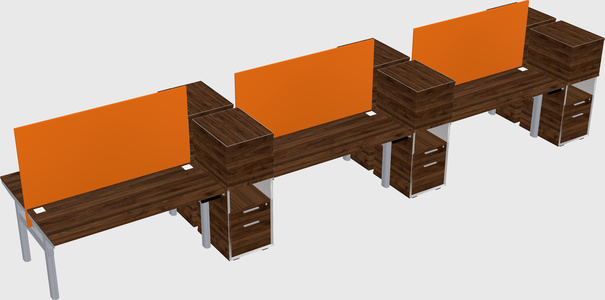 Shared electric desk + cabinet