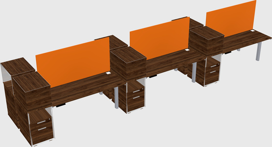 Shared electric desk + cabinet