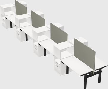 Shared electric desk + cabinet