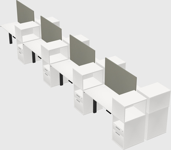 Shared electric desk + cabinet