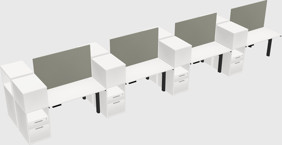 Shared electric desk + cabinet