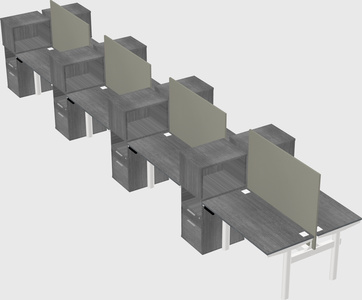 Shared electric desk + cabinet