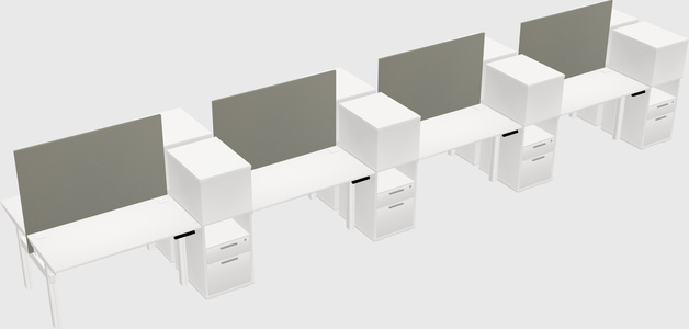 Shared electric desk + cabinet