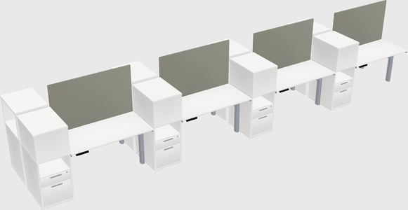 Shared electric desk + cabinet