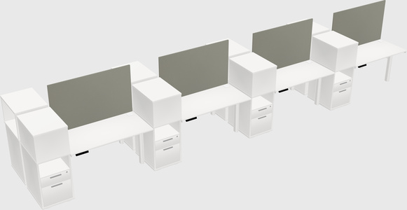 Shared electric desk + cabinet