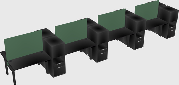 Shared electric desk + cabinet