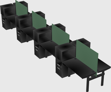 Shared electric desk + cabinet