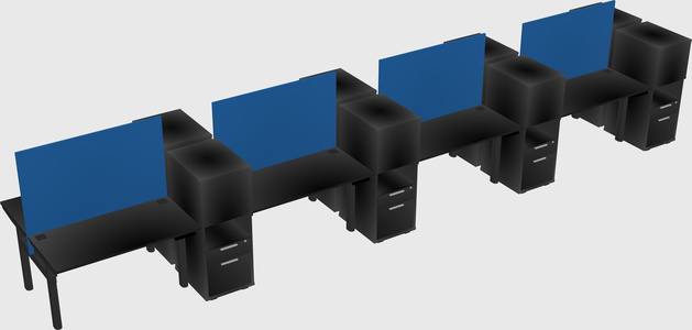 Shared electric desk + cabinet