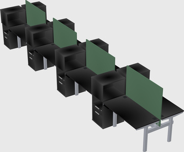 Shared electric desk + cabinet