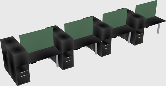 Shared electric desk + cabinet