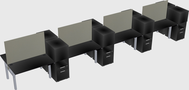 Shared electric desk + cabinet