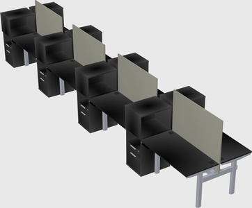 Shared electric desk + cabinet