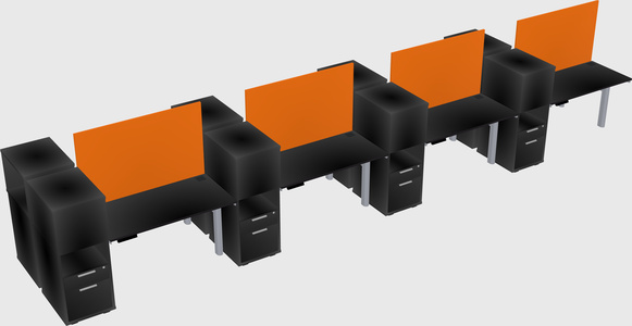 Shared electric desk + cabinet