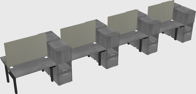 Shared electric desk + cabinet