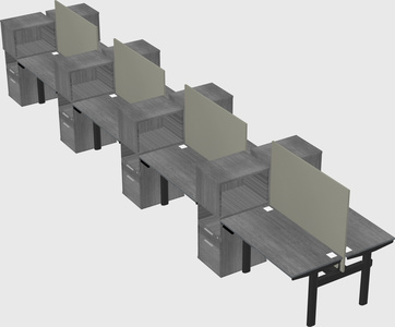 Shared electric desk + cabinet
