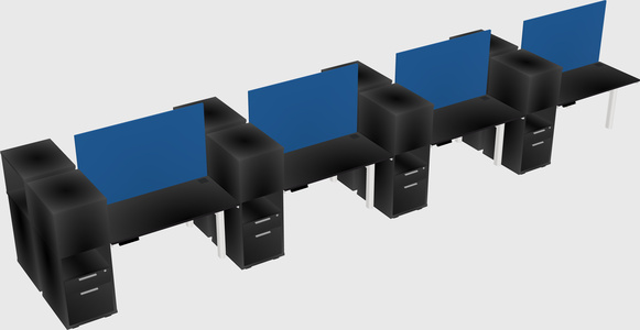 Shared electric desk + cabinet