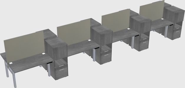 Shared electric desk + cabinet