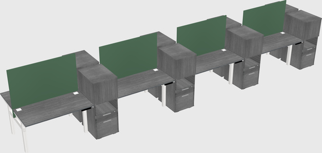 Shared electric desk + cabinet