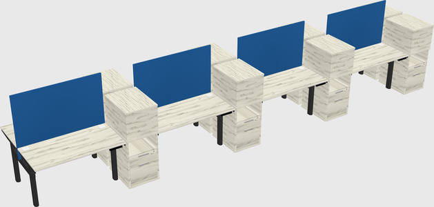 Shared electric desk + cabinet