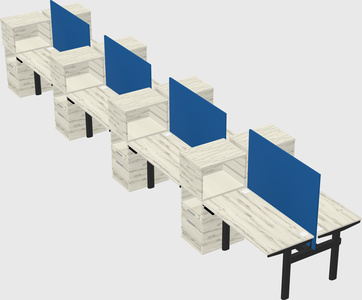 Shared electric desk + cabinet