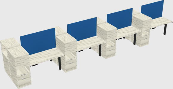 Shared electric desk + cabinet