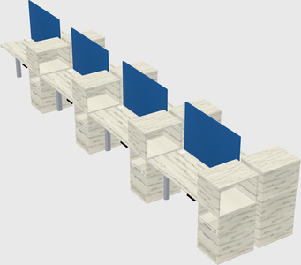 Shared electric desk + cabinet