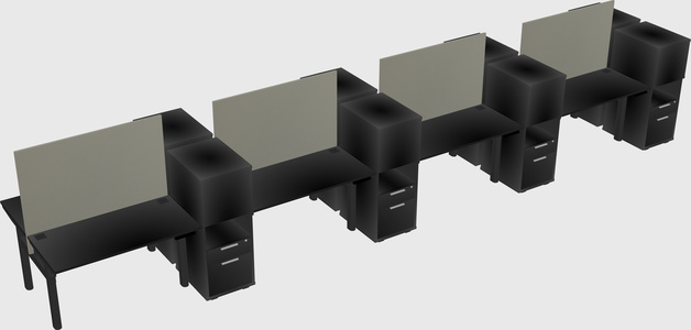 Shared electric desk + cabinet
