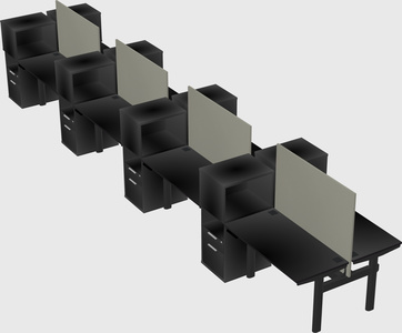 Shared electric desk + cabinet