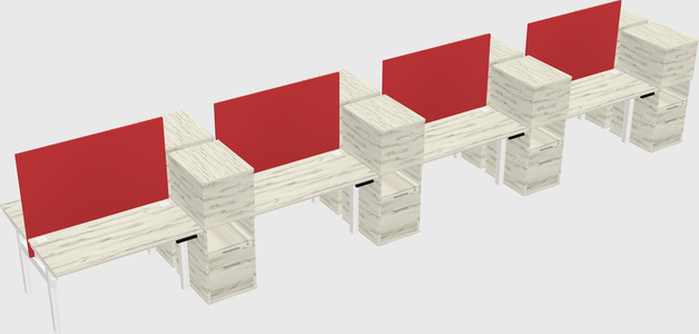 Shared electric desk + cabinet