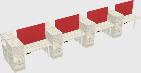 Shared electric desk + cabinet