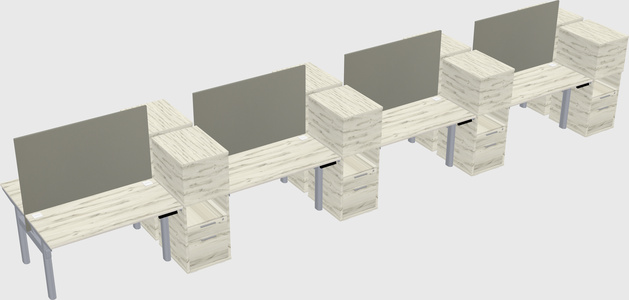 Shared electric desk + cabinet