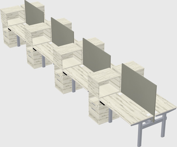 Shared electric desk + cabinet