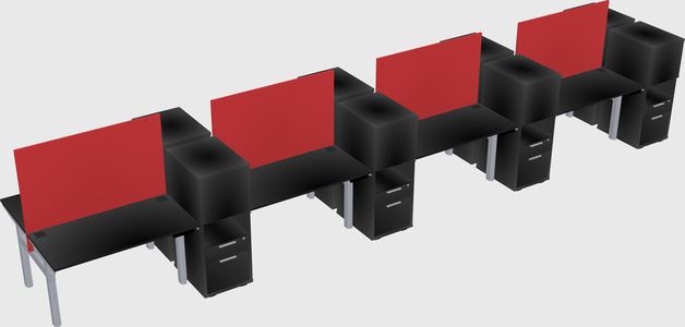 Shared electric desk + cabinet