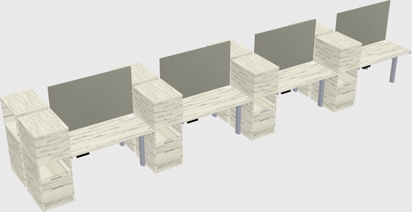 Shared electric desk + cabinet