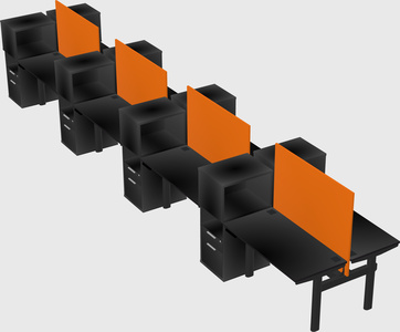 Shared electric desk + cabinet