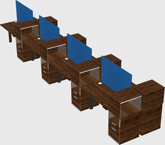 Shared electric desk + cabinet