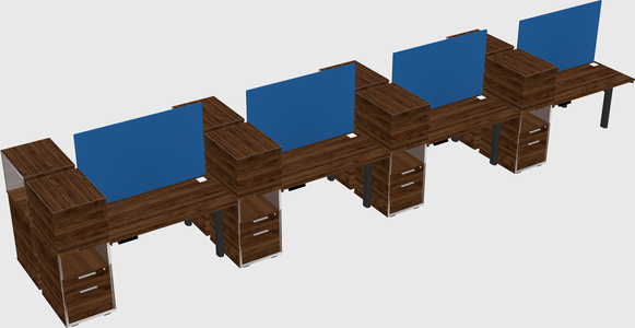 Shared electric desk + cabinet
