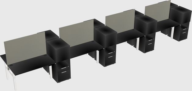 Shared electric desk + cabinet