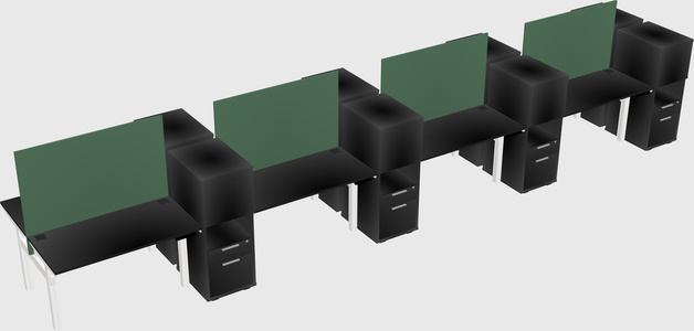 Shared electric desk + cabinet