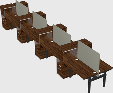 Shared electric desk + cabinet
