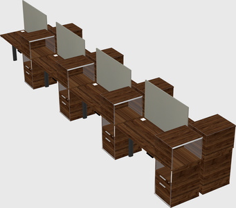 Shared electric desk + cabinet
