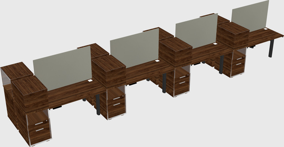 Shared electric desk + cabinet
